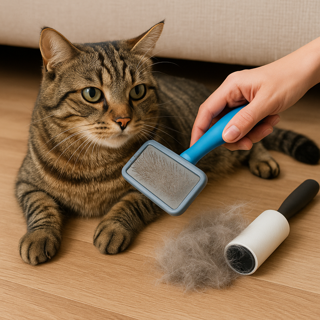 猫の抜け毛掃除イメージ