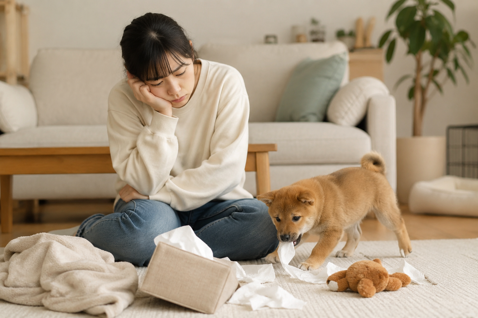 柴犬の子犬期に悩む飼い主