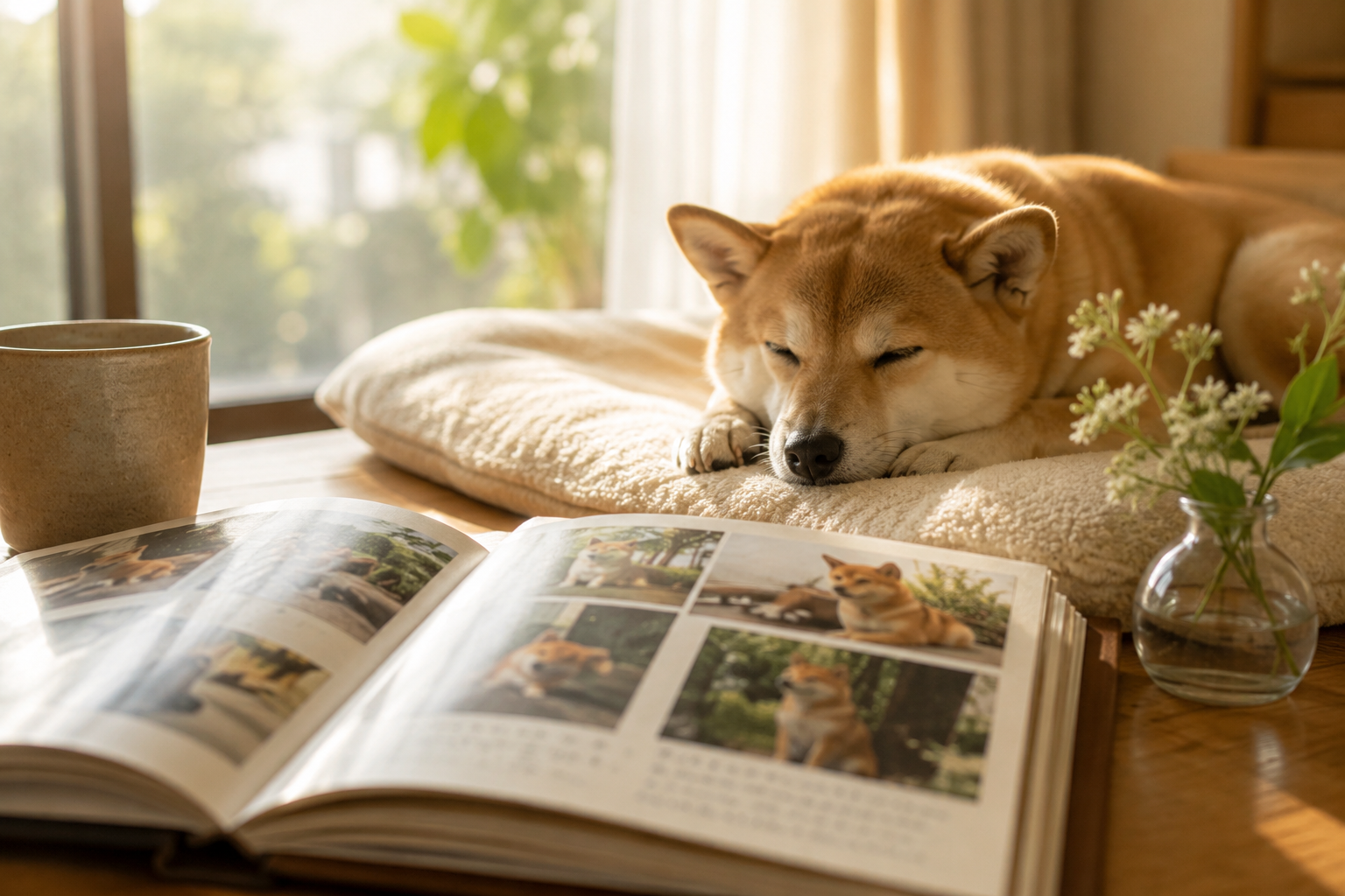 柴犬との何気ない日常が大切な思い出になっていく様子