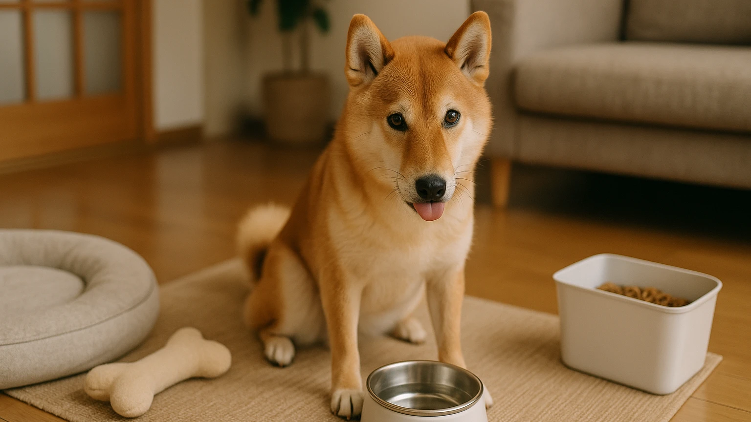 柴犬の性格の特徴知識の基礎と活用ポイントに合わせたアイキャッチ。柴犬とペット用品の利用シーンを表現。 要点：柴犬の性格は「忠誠心が強く自立心も高い犬」。この二面