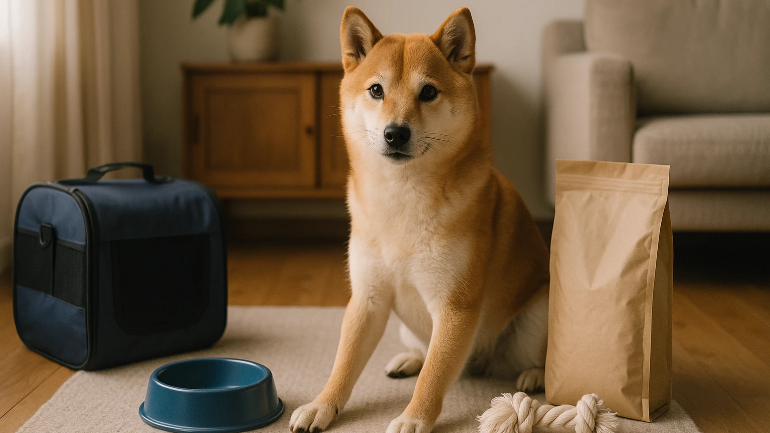 柴犬の旅行のしこり原因の基礎と活用ポイントに合わせたアイキャッチ。柴犬とペット用品の利用シーンを表現。 要点：柴犬と旅行したあとに「体にしこりがある」と気づくと