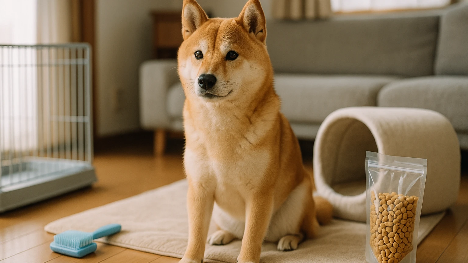 柴犬の寒さ対策の抜け毛多い治し方の基礎と活用ポイントに合わせたアイキャッチ。柴犬とペット用品の利用シーンを表現。 要点：柴犬は寒さに比較的強い犬種ですが、室内環