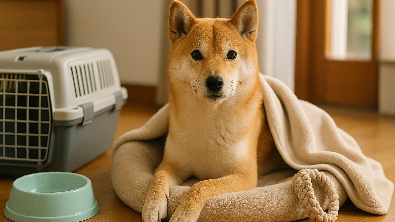 柴犬の寒さ対策のコスパおすすめの基礎と活用ポイントに合わせたアイキャッチ。柴犬とペット用品の利用シーンを表現。 要点：柴犬の寒さ対策は「何となく暖かく」ではなく