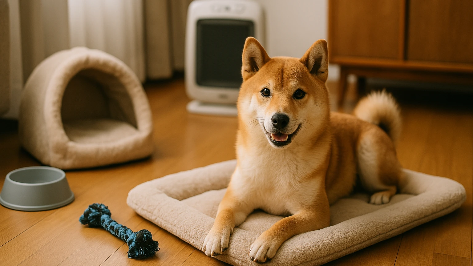 柴犬の寒さ対策の安い原因の基礎と活用ポイントに合わせたアイキャッチ。柴犬とペット用品の利用シーンを表現。 要点：柴犬は寒さに比較的強い犬種ですが、室内環境や年齢