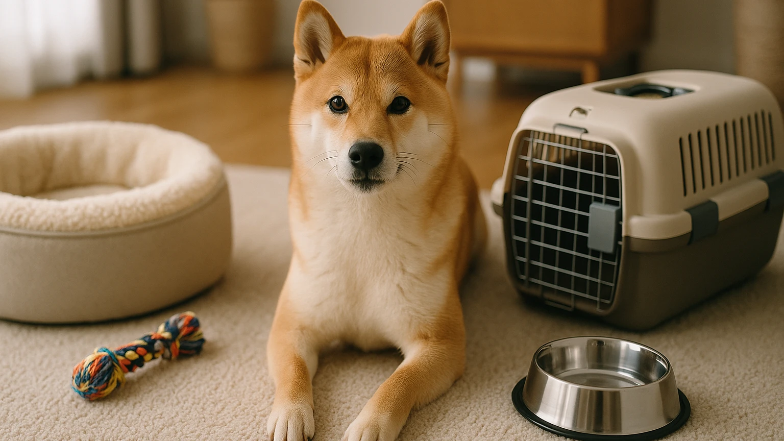 柴犬の寒さ対策の安全性治し方の基礎と活用ポイントに合わせたアイキャッチ。柴犬とペット用品の利用シーンを表現。 要点：柴犬は日本原産で寒さに比較的強い犬種ですが
