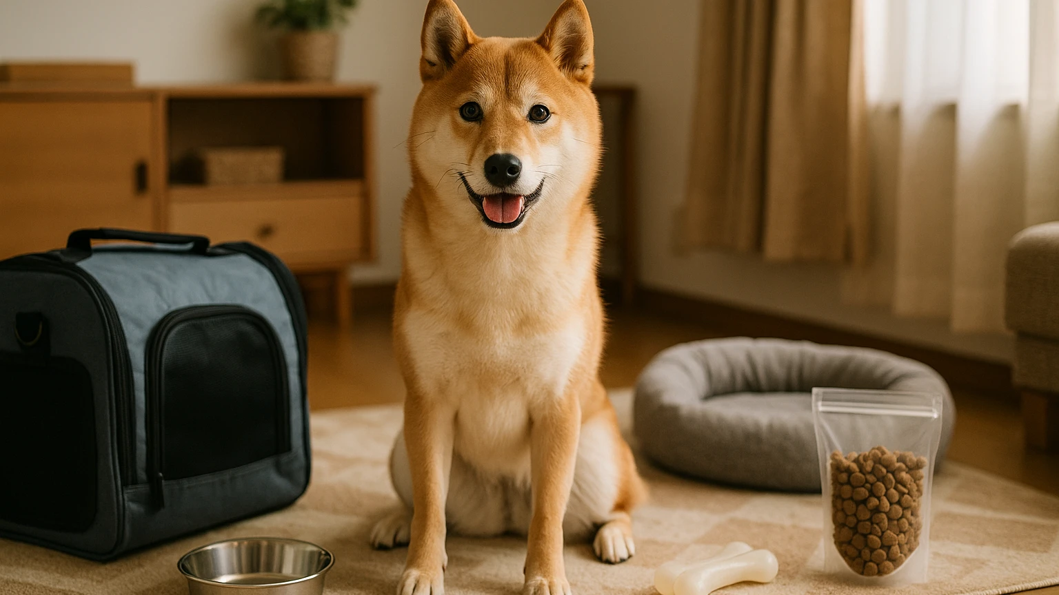 柴犬の旅行の痙攣おすすめの基礎と活用ポイントに合わせたアイキャッチ。柴犬とペット用品の利用シーンを表現。 要点：柴犬と旅行中に起こる「痙攣」が心配な人向けに、原