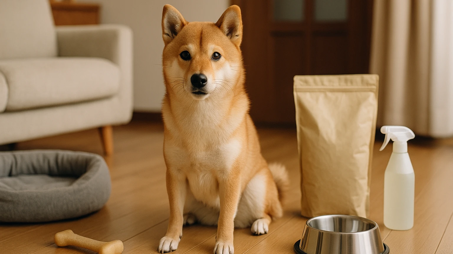 豆柴の成犬大きさの基礎と活用ポイントに合わせたアイキャッチ。柴犬とペット用品の利用シーンを表現。 要点：豆柴の成犬の大きさは「小さめの柴犬」ですが、個体差が大き