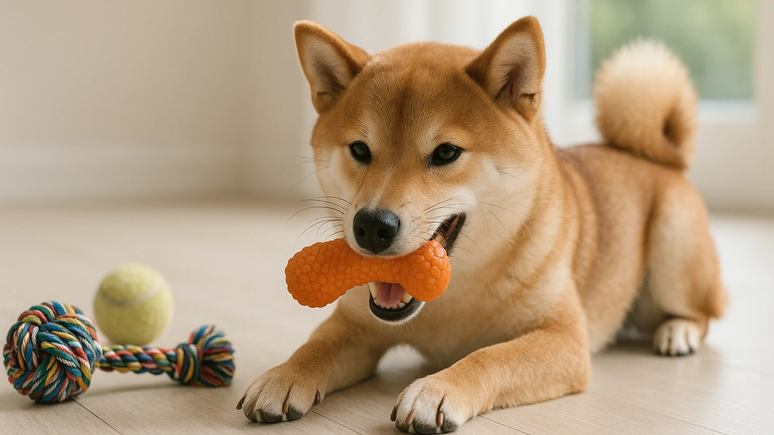 柴犬のぬいぐるみリアルの基礎と活用ポイントに合わせたアイキャッチ。柴犬とおもちゃ・遊びのイメージ。 要点：リアルな柴犬のぬいぐるみは「見た目の再現度」と「触り心地」、そして「飾る・